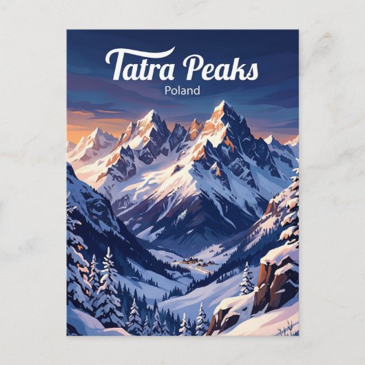 ポーランドのタトラ山脈 ポストカード (正面)