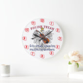 ポーランドのテキサス州のワシ音楽は話します ラージ壁時計 (ホーム)