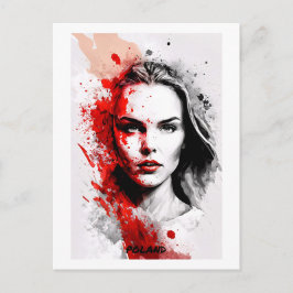 ポーランドのハガキ – ポートレート – 世界の女性 ポストカード