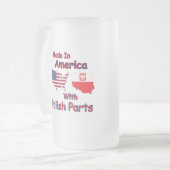 ポーランドのパーツを持つアメリカ フロストグラスビールジョッキ (正面左)