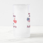 ポーランドのパーツを持つアメリカ フロストグラスビールジョッキ (中央)