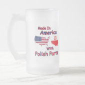 ポーランドのパーツを持つアメリカ フロストグラスビールジョッキ (左)