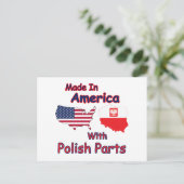 ポーランドのパーツを持つアメリカ ポストカード (スタンド正面)