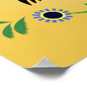 ポーランドのフォークと装飾フローラ&コッケレ ポスター (角)