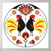 ポーランドのフォーク装飾用ローター付き，ポスター ポスター (正面)