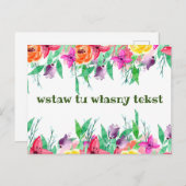 ポーランドのポストカードの挨 ポストカード (正面/裏面)