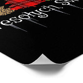 ポーランドのメリークリスマスウェストリックスイアットプレイドツリー ポスター (角)