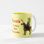 ポーランドのユサールのカッコいいの軍隊は襲います ツートーンマグカップ (正面右)