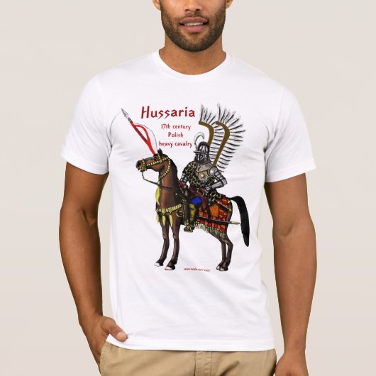 ポーランドのユサールのカッコいいのTシャツのデザイン Tシャツ (正面)