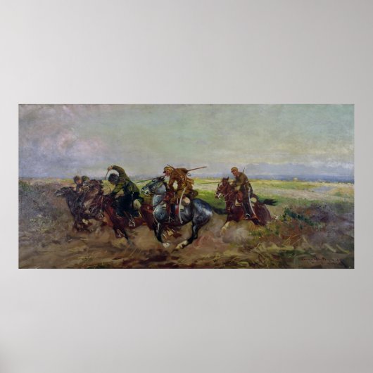 ポーランドのランサーズがロシア人を攻撃, 1920 ポスター (正面)