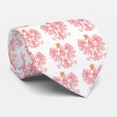 ポーランドのワシが赤いタイで縁取り ネクタイ (ロール)