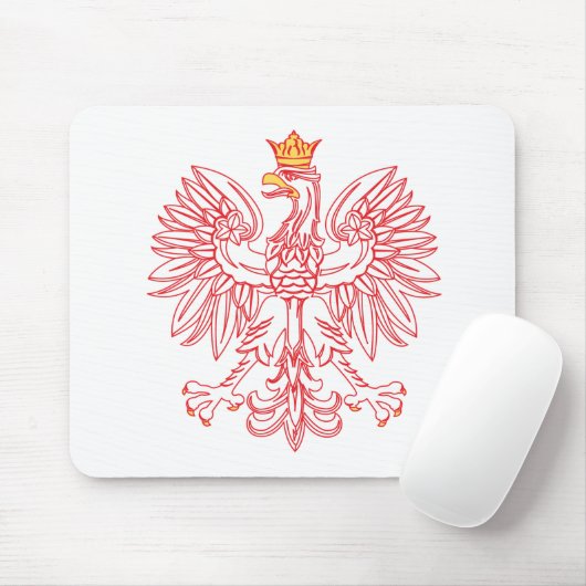 ポーランドのワシが赤で縁取られた マウスパッド (マウス)