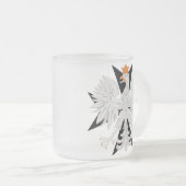 ポーランドのワシのマルタ十字 フロストグラスマグカップ (正面右)