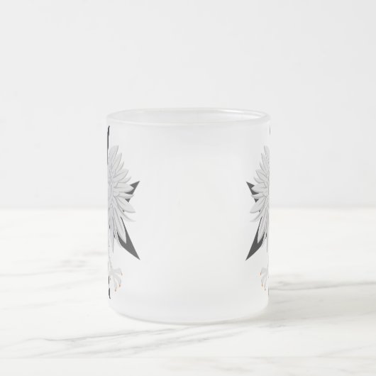 ポーランドのワシのマルタ十字 フロストグラスマグカップ (中央)