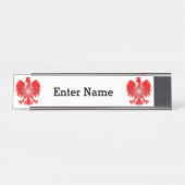 ポーランドのワシの名前をカスタムするのプレート デスクネームプレート (正面)