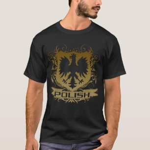 ポーランドのワシの頂上の金ゴールドのTシャツ Tシャツ