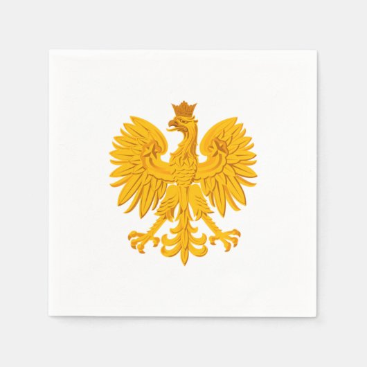 ポーランドのワシ スタンダードカクテルナプキン (正面)