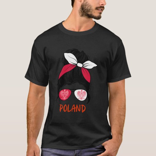 ポーランドの伝統 ポーランドの遺産 ポーランドの国旗 Tシャツ (正面)