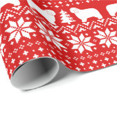 ポーランドの低地の牧羊犬のクリスマスのセーターパターン ラッピングペーパー (ロールコーナー)