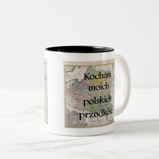 ポーランドの先祖が大好き |マカスタムグ ツートーンマグカップ (正面右)