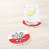 ポーランドの光沢フラグ コースター (側面)