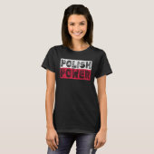 ポーランドの力  ポーランドのヴィンテージフラグ Tシャツ (正面フル)