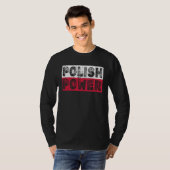 ポーランドの力 ヴィンテージ ポーランド国旗 Tシャツ (正面フル)