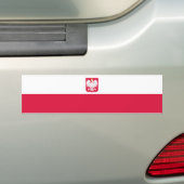 ポーランドの国旗 バンパーステッカー (車上)