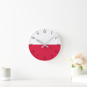 ポーランドの国旗 ラウンド壁時計 (ホーム)