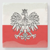 ポーランドの国章 ストーンコースター (正面)