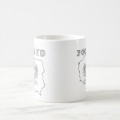 ポーランドの地図とイーグル コーヒーマグカップ (中央)
