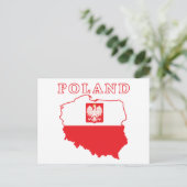 ポーランドの地図と鷲 ポストカード (スタンド正面)
