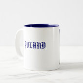 ポーランドの地図のマグ ツートーンマグカップ (正面左)