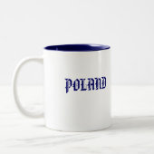 ポーランドの地図のマグ ツートーンマグカップ (左)