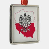 ポーランドの地図の旗の優れたオーナメント メタルオーナメント (右)