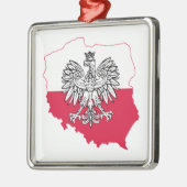 ポーランドの地図の旗の優れたオーナメント メタルオーナメント (左)
