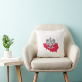 ポーランドの地図の旗の枕 クッション (椅子)