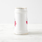 ポーランドの地図の旗ビールステイン ビールジョッキ (中央)