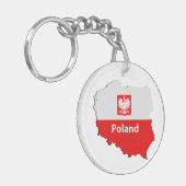 ポーランドの地図 キーホルダー (正面左)