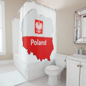 ポーランドの地図 シャワーカーテン (インサイチュ)