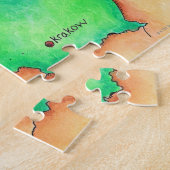 ポーランドの地図 ジグソーパズル (側面)