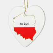 ポーランドの地図 セラミックオーナメント (左)