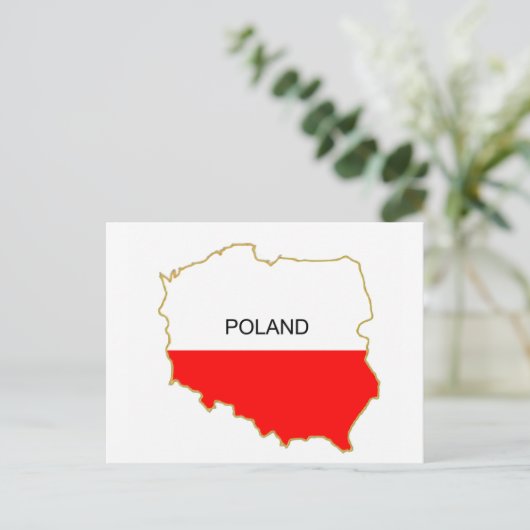 ポーランドの地図 ポストカード (スタンド正面)