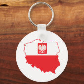 ポーランドの地図 – ポーランド キーホルダー (正面)
