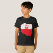 ポーランドの地図 – ポーランド Tシャツ (正面フル)