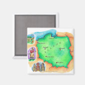 ポーランドの地図 マグネット (正面/裏面)