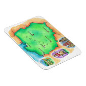 ポーランドの地図 マグネット (右側)