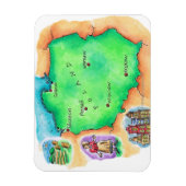 ポーランドの地図 マグネット (縦)