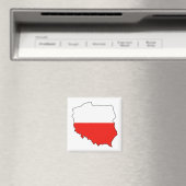 ポーランドの地図 – 国旗 マグネット (インサイチュ (食洗機))