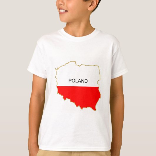 ポーランドの地図png tシャツ (正面)